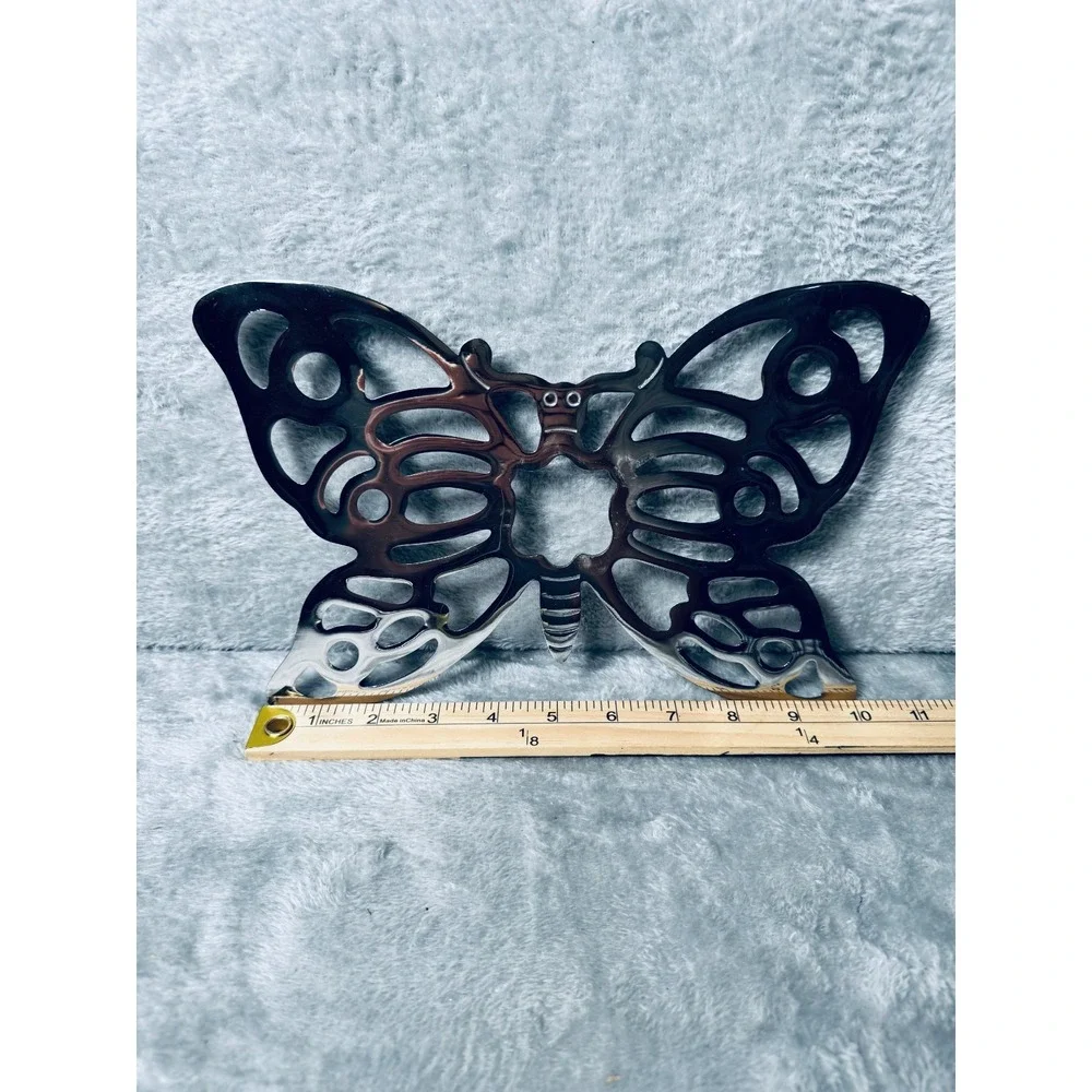 Vintage Leonard‎ Silverplated Butterfly Trivet Hot Dish Holder Wall Decor MCM